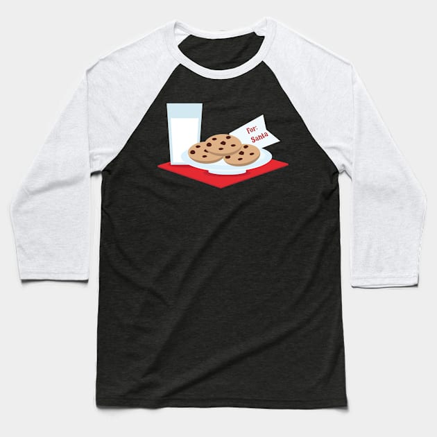Milk Cookies for Santa Baseball T-Shirt by holidaystore